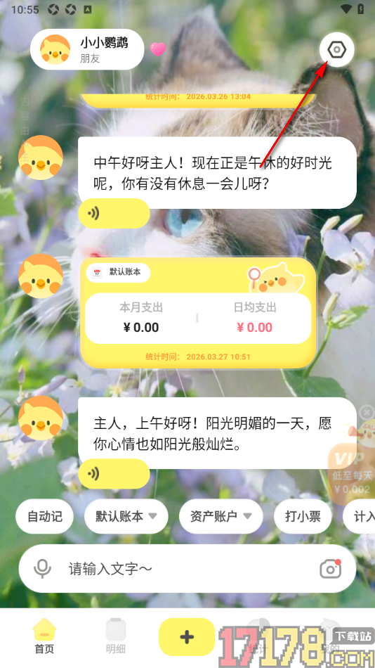 Pick记账手机版设置允许聊天界面显示我的头像的方法