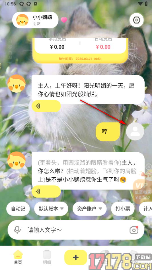 Pick记账手机版设置允许聊天界面显示我的头像的方法