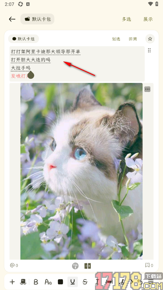 刻记手机版设置给文字添加下划线的方法