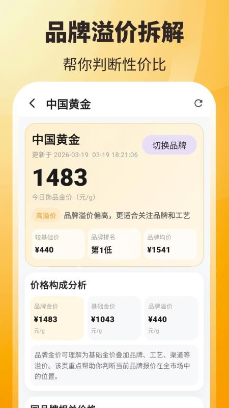 今日金价手机版