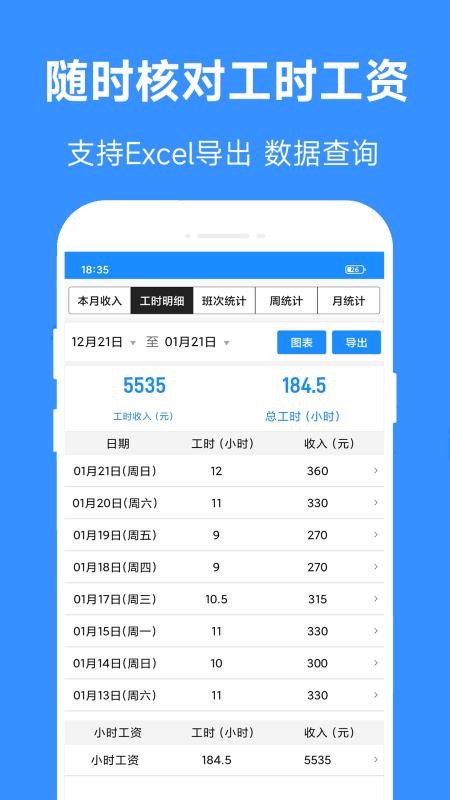 小时工工时记软件v3.12截图2