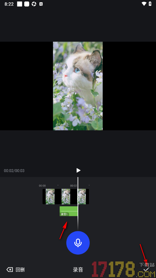 开拍手机版设置给视频进行声音录制的方法